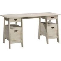 TEKNIK Executive Trestle Desk  Chalked Chestnut