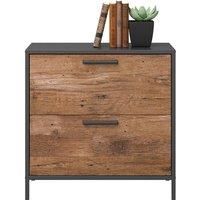 TEKNIK Boulevard Caf 2 Drawer Filing Cabinet  Black & Oak, Black