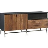 TEKNIK Boulevard Cafe 1525 mm TV Stand  Vintage Oak & Black, Black
