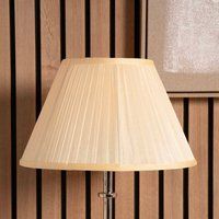 Cream Empire Pleated Silk Lampshades for Table Lamps | Ivory Traditional Tapered Lamp Shades for Floor Lamp… (Cream, 40cm Diameter)