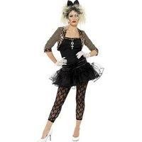 Madonna Costume Adult 80s Wild Child Ladies 1980s Popstar Fancy Dress Outfit