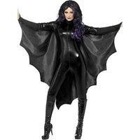 Smiffys Vampire Bat Wings with High Collar - Black