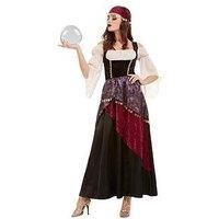 Smiffys 50953XS Deluxe Fortune Teller Costume, Women, Black, XS - UK Size 04-06