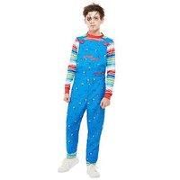 Smiffys 82005M Officially Licensed Chucky Costume, Boys, Blue, M - Age 7-9 years