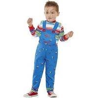 Smiffys 61027T1 Officially Licensed Chucky Costume, Boys, Blue, Toddler - Age 1-2 years