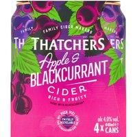Thatchers Apple and Blackcurrant Cider 4 x 440ml