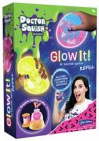 Doctor Squish John Adams Glow It! Squishy Maker Refill Pack: Make Your own Glow in The Dark squishies! | Arts & Crafts | Ages 8+