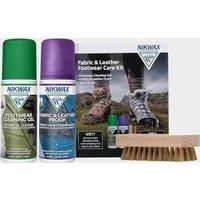 Nikwax FABRIC & LEATHER FOOTWEAR CARE KIT includes Cleaner for Waterproof Shoes & Spray On Waterproofer for Footwear with Shoe Brush, Highly Effective Cleaning and Waterproofing Footwear Products