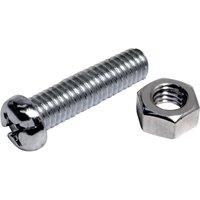 MACHINE SCREWS WITH NUTS - SLOTTED PAN HEAD - GRIPTITE - SELECT SIZE