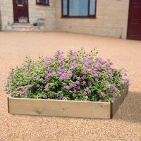 Greena® Square Raised Bed - Ideal herb Planter/Flower Planter - (90(L) cm x 90(W) cm x 15(H) cm)