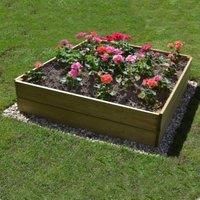 Greena® Square Raised Bed - Ideal herb Planter/Flower Planter - (120(L) cm x 120(W) cm x 30(H) cm)