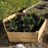 Hexagonal Timber Raised Bed - 2 Tier - Ideal for flower bed,herb planter & more