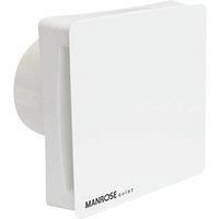 Manrose CQF100HT 100mm Axial Bathroom Extractor Fan with Humidistat & Timer White 240V (768GY)