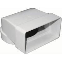 Manrose PVC White Elbow Connector 90 Degree - 110 x 54mm