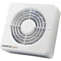 Manrose MG100H 4" Axial Bathroom Extractor Fan with Humidistat & Timer White 240V (338GY)