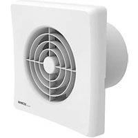 Manrose Quiet Fan X5/ QF100HTX5OP 100mm (4") Axial Bathroom Extractor Fan with Humidistat & Timer White 220-240V (340JL)