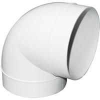 Airvent Round 90 Degree Bend 100mm in White Hips