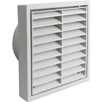 Airvent Square Ducting Louvre Grille 140 x 140mm in White