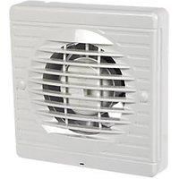 Manrose XF100H 100mm Axial Bathroom Extractor Fan with Humidistat & Timer White 240V (15722)