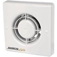 Manrose MG100T Gold Standard 100mm Axial Bathroom Extractor Fan with Timer White 240V (62530)