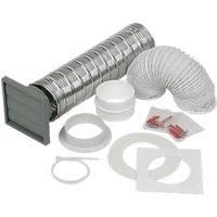 Tumble Dryer Venting Kit 100mm 4" Vent Wall Ducting  White