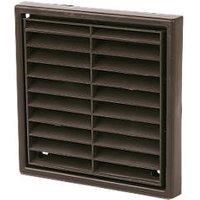 Manrose Fixed Louvre Vent Brown 100 x 100mm (11066)