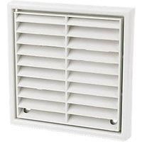 Manrose Fixed Louvre Vent White 100 x 100mm (14434)