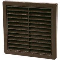 Manrose Fixed Louvre Vent Brown 125 x 125mm (40945)