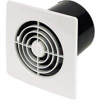 Manrose LP100ST 100mm Axial Bathroom Extractor Fan with Timer White 240V (59811)
