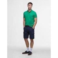 Barbour Shell Printed Short Sleeve Polo Shirt - Navy