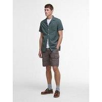 Barbour Shell Printed Short Sleeve Polo Shirt - Navy