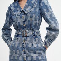 Barbour The Edit Bowhill Denim Mini Skirt - UK 10