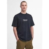 Barbour International Logo Oversized Formula Short Sleeve T-Shirt - Black