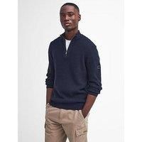 Barbour International Crawley Half Zip Knitted Jumper- Navy