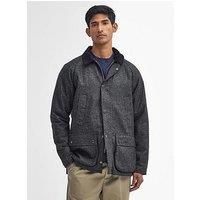 Barbour Bedale Check Wool Jacket - Dark Grey