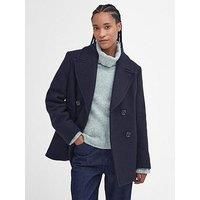 Barbour Ingrid Wool Peacoat - Navy