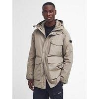 Barbour International Harwick Hooded Waterproof Rain Coat - Beige