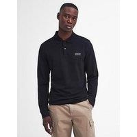 Barbour International Essential Long Sleeve Polo Shirt - Black