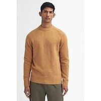 Barbour Grangetown Merino Crew Knitted Jumper - Dark Beige