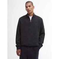 Barbour Tainsbury Half Zip Knitted Jumper - Black
