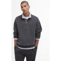 Barbour Tainsbury Half Zip Knitted Jumper - Grey