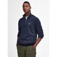 Barbour Men/'s Beckhill Half Zip Sweatshirt Navy (UK, Alpha, XXL, Regular, Regular, Navy)