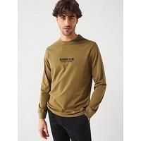 Barbour International Exclusive - Mapped Long Sleeve Regular Fit T-Shirt - Khaki