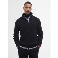 Barbour International Chester Half Zip Knitted Jumper - Black