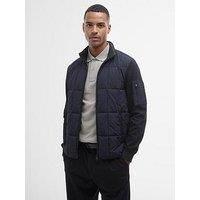 Barbour International Otto Baffle Quilt Hybrid Zip Jacket - Black
