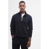 Barbour International Lincoln Tipped Half Zip Sweat Top - Black