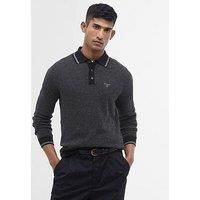 Barbour Hilden Knitted Polo Shirt - Dark Grey