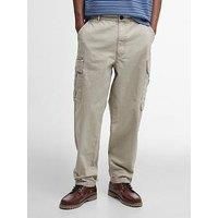 Barbour Deepdale Relaxed Fit Canvas Casual Trousers - Khaki