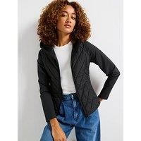 Barbour International Bintl Dakota Quilted Sweat Jacket - Black