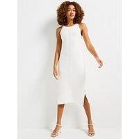 Barbour International Dakota Knitted Midi Dress - Cream